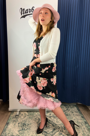 ENGLISH ROSE FIT & FLARE DRESS