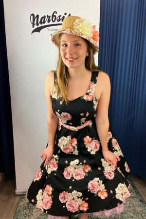 ENGLISH ROSE FIT & FLARE DRESS