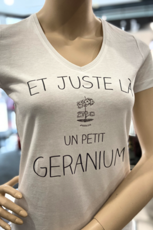 T-Shirt : Mission Cléopâtre – un petit géranium (avec motif)