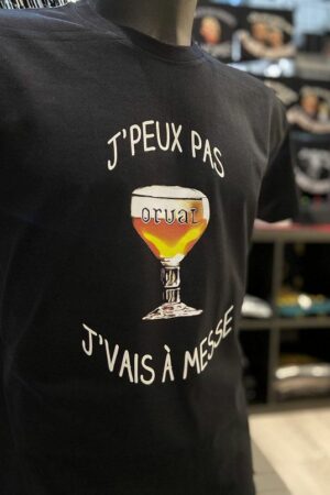 T-Shirt : J’peux pas j’vais à messe – Orval