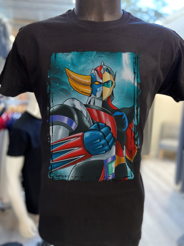 T-Shirt Goldrake Actarus - Maglietta Uomo Duke Fleed Goldorak Robot Anni 80