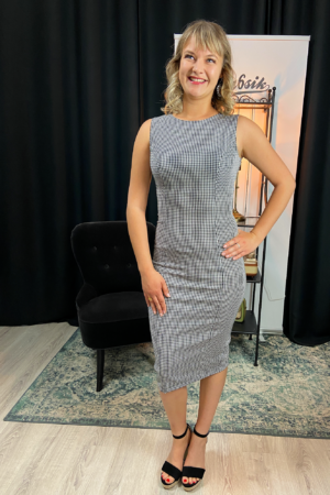 GABRIELLE GINGHAM WIGGLE DRESS