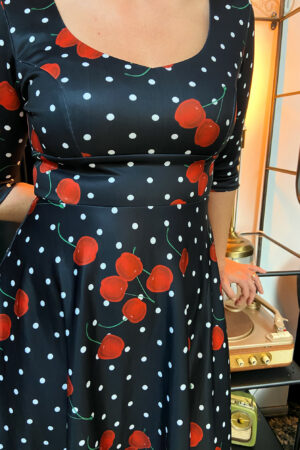 DEBRA DOTS AND CHERRIES SWING DRESS