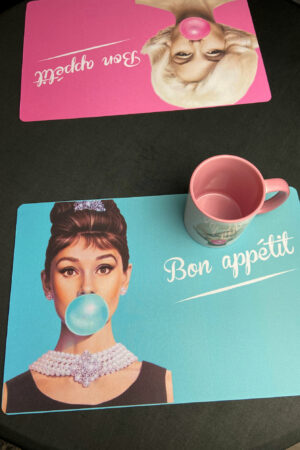 SET DE TABLE – Marilyn-Audrey (le pack de 2 sets)