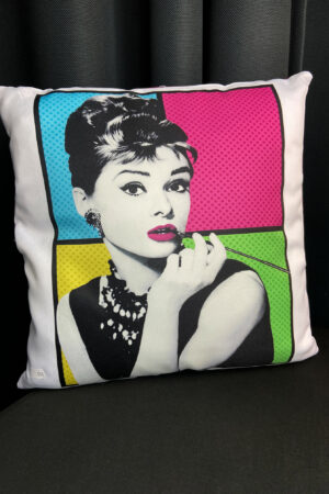 Coussin – Audrey Hepburn – modèle Pop