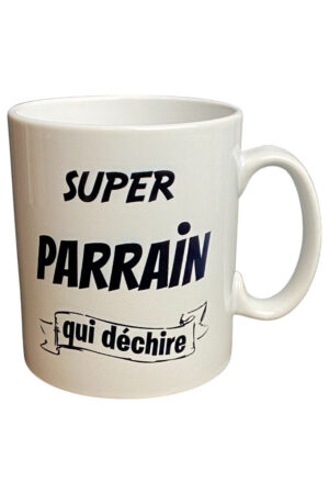 Tasse – SUPER PARRAIN QUI DÉCHIRE