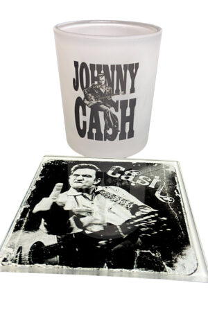 Verre à whisky + Sous-verre – JOHNNY CASH