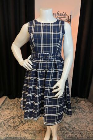 ANNIE RETRO CHECK SWING DRESS