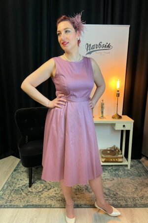 HEPBURN DRESS BERLEYWOOD (VIEUX ROSE)