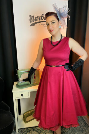 HEPBURN DRESS PERSIAN RED