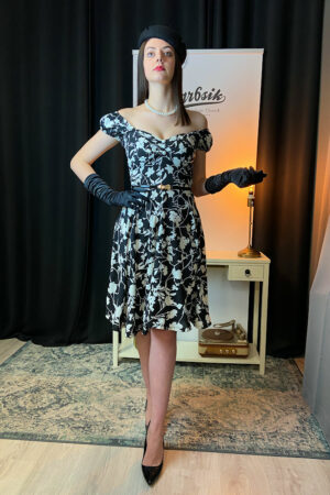 BLACK AND WHITE FANTASY DRESS