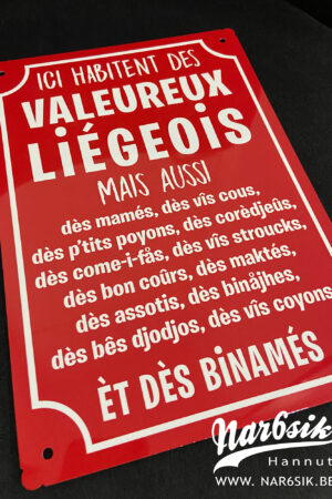 Plaque décorative – VALEUREUX LIEGEOIS