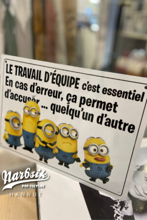 Plaque décorative – MINIONS – TRAVAIL D’EQUIPE