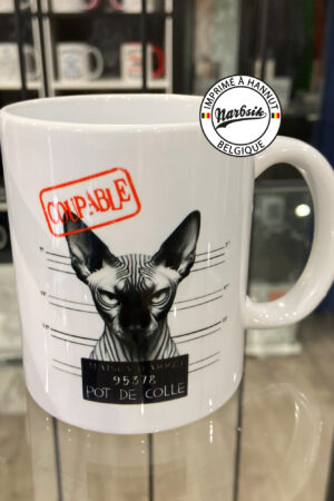 Tasse – SPHYNX – Chat pot de colle