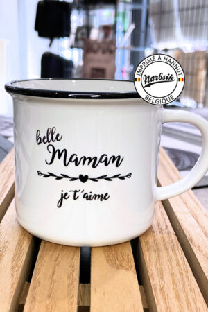 Mug rétro – MAMAN – BELLE MAMAN JE T’AIME