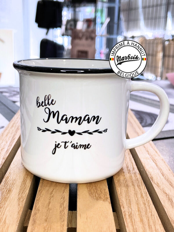 Mug rétro - MAMAN - BELLE MAMAN JE T'AIME – Image 2