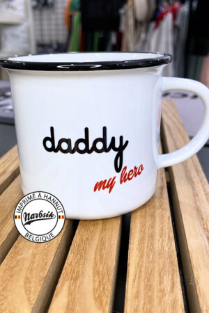 Mug rétro – DADDY MY HERO