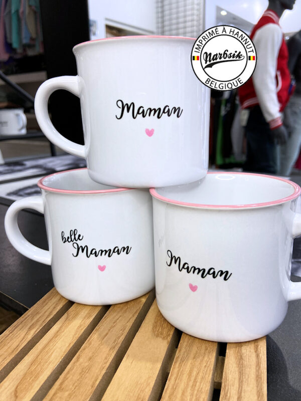 Mug rétro - MAMAN - BELLE MAMAN