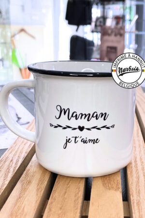 Mug rétro – MAMAN – BELLE MAMAN JE T’AIME