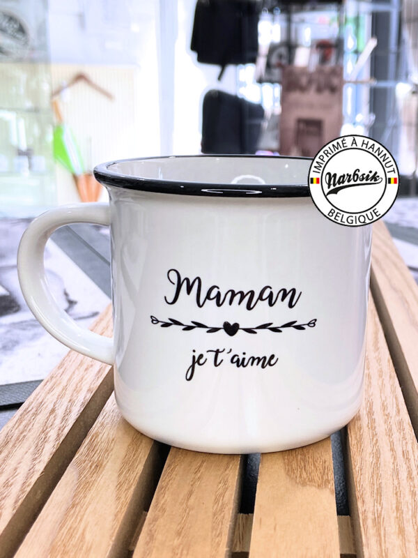 Mug rétro - MAMAN - BELLE MAMAN JE T'AIME