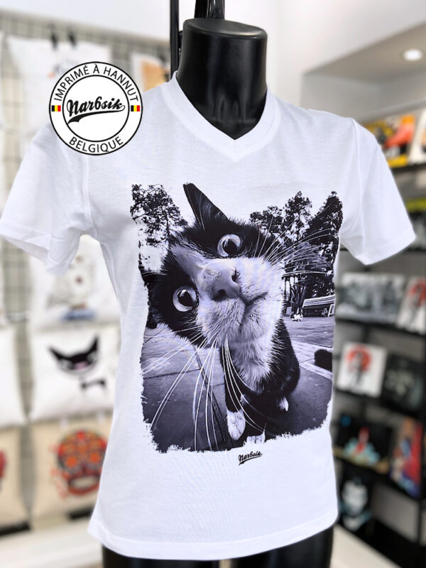 T-Shirt : CHAT CURIEUX