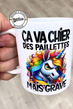 Tasse – CA VA CHIER DES PAILLETTES