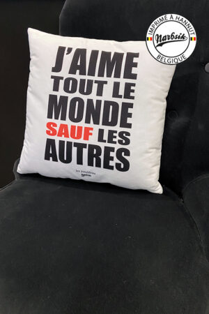 Coussin – J’aime tout le monde sauf les autres