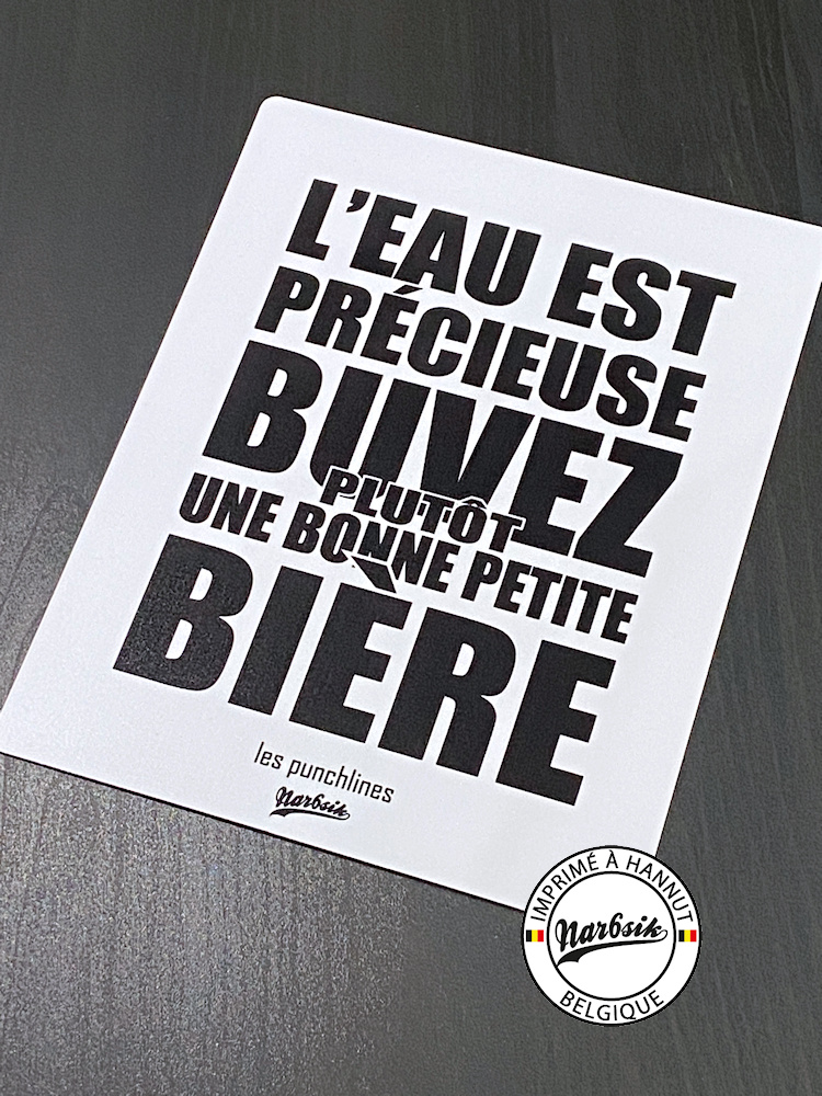 Plaque décorative - PUNCHLINE - Buvez une bonne petite bière
