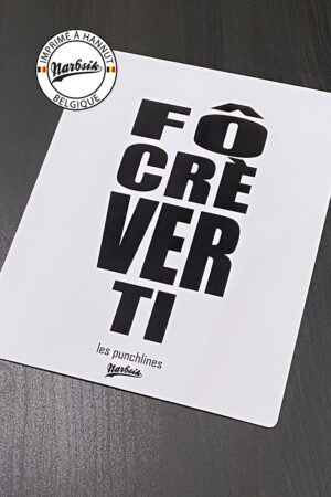 Plaque décorative – PUNCHLINE – Fô crèver ti