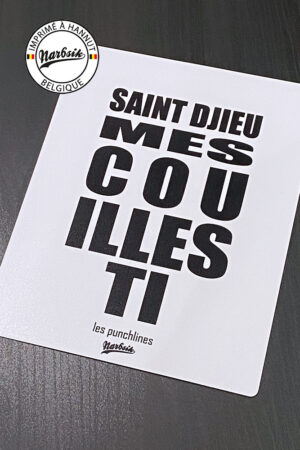 Plaque décorative – PUNCHLINE – Mes couilles ti