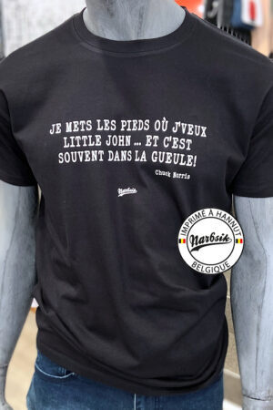 T-Shirt : JE METS LES PIEDS OÙ J&rsquo;VEUX – CHUCK NORRIS