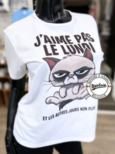 T-Shirt : J'AIME PAS LE LUNDI